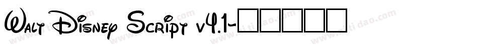 Walt Disney Script v4.1字体转换